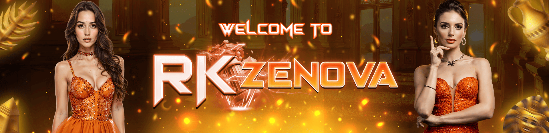 RK Zenova Casino Welcome Banner - Play Slots, Live Casino & Win Big in the Philippines